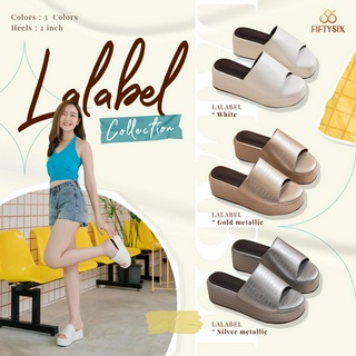 Sale ลดล้างสต๊อกจากทางโรงงาน รองเท้าส้นตึก รุ่น  LALABEL สูง 2 