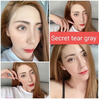 💟 Pitchylens ๑ Secret tear สายตา -00 ถึง -1000 brown gray Contactlens บิ๊กอาย คอนแทคเลนส์ ราคาถูก แถมตลับฟรี