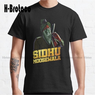 เสื้อยืดอินเทรนด์ผู้ชายอินเทรนด์ผู้หญิงเสื้อยืด พิมพ์ลายดิจิทัล Sidhu Moose Wala สไตล์เรโทร คลาสสิก สร้างสรรค์ สําหรับทุ