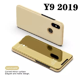 ภาพขนาดย่อของสินค้าเคสเปิดปิดเงา Case Huawei Y9 2019 Smart Case เคสฝาเปิดปิดเงา สมาร์ทเคส เคสหัวเว่ย y9 2019 เคสมือถือ เคสโทรศัพท์ เคสรุ่นใ