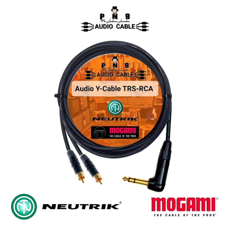 สายสัญญาณเสียง Audio Y-Cable TRS to RCA ใช้สาย MOGAMI ใช้หัวปลั๊ก ...