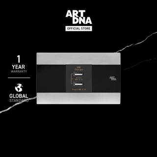 ART DNA รุ่น A88 Double USB Charger Size M สีซิลเวอร์ design switch สวิตซ์ไฟโมเดิร์น สวิตซ์ไฟสวยๆ ปลั๊กไฟสวยๆ