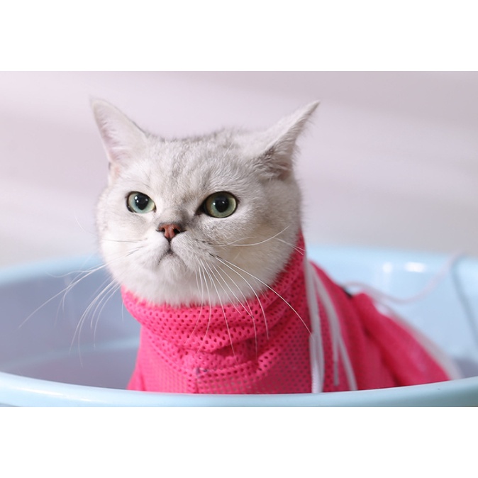 ถุงอาบน้ำแมว-รุ่นใหม่-สินค้าพร้อมส่ง