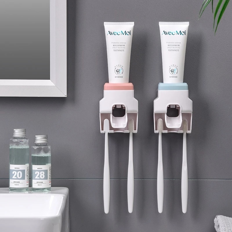 wall-mount-automatic-toothpaste-dispenser-self-adhesive-waterproof-toothbrush-holder-convenient-automatic-roller-squeezer