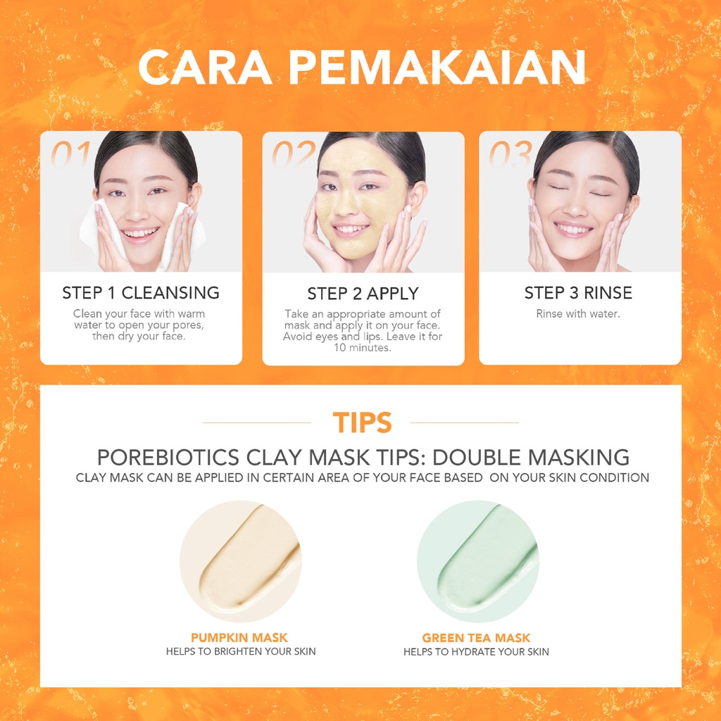 y-o-u-porebiotics-pumpkin-brightening-clay-mask-50g-แท้-100-มาส์กทำความสะอาดรูขุมขนควบคุมความมัน