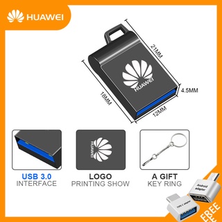 สินค้า Huawei แฟลชไดรฟ์ 16GB 8GB 4GB USB3.0 และพวงกุญแจ Micro USB 3.0 128GB 64GB 32GB ความเร็วสูง