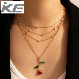 Necklace Valentines Day Gift Rose Drop Alloy MultiLadies Necklace for girls for women low pri