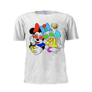 [100% Cotton] เสื้อยืดลําลอง ผ้าฝ้าย 100% พิมพ์ลายมิกกี้เมาส์ Donald Duck Disneyland World สําหรับผู้ชาย