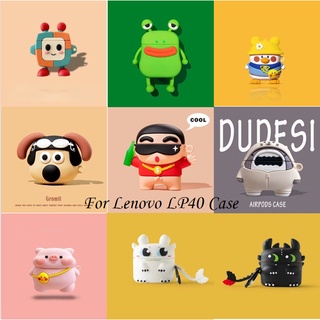 【พร้อมส่ง】เคสหูฟัง แบบนิ่ม ลายการ์ตูนหมีคุ้กกี้ และเกมคอนโซล สําหรับ Lenovo LP40