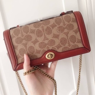 Coach Riley Chain Clutch In Colorblock Signature Canvas