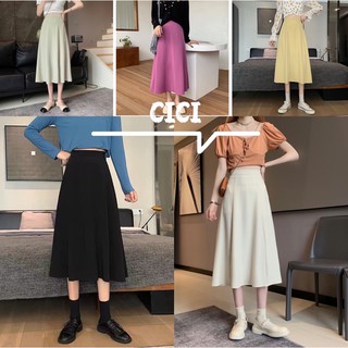 สินค้า Cici(NO.311)กระโปรงยาว ทรงเอ สไตล์เกาหลี พริ้วสวยใส่สบาย เอวสม๊อคงานดีใส่กับอะไรก็แมท ชิคๆกับทุกแนว