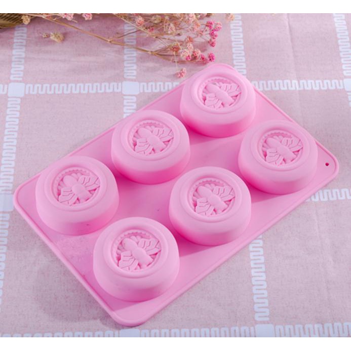 แม่พิมพ์-ซิลิโคน-รูปวงกลมลายผึ้ง-round-honeycomb-silicone-molds