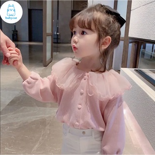 [babycat] พร้อมส่ง ขายดี เสื้อกันหนาว แขนยาว สไตล์เกาหลี ญี่ปุ่น แฟชั่นฤดูใบไม้ร่วง สําหรับเด็กผู้หญิง 2021