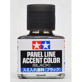 TAMIYA - 87131 Panel Line Accent (BLACK) สีอินาเมลสำหรับตัดเส้นสีดำ ขนาด 40ml (มีพู่กันมากับฝา)