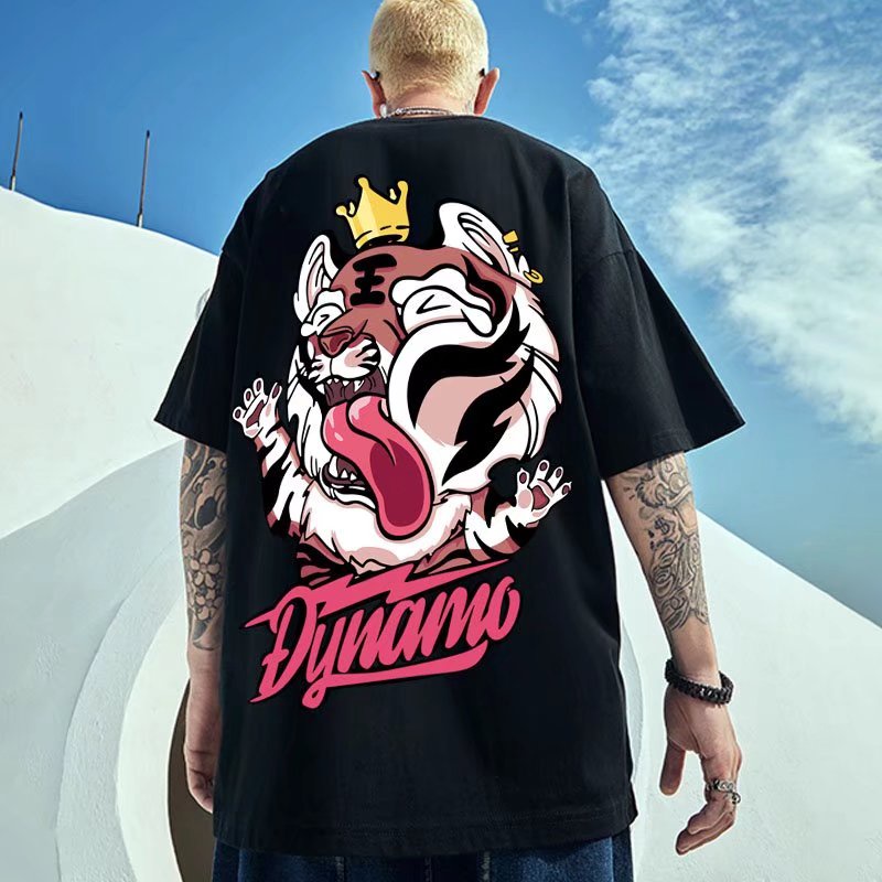 new-เสื้อยืดแขนสั้นลําลอง-ทรงหลวม-ขนาดใหญ่-เข้ากับทุกการแต่งกาย-แฟชั่นฤดูร้อน-สไตล์ฮ่องกง-สําหรับผู้ชาย