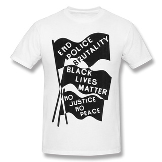 Tee - เสื้อยืดผู้ชายปี 2022 สําหรับ Black Lives Matter 100% Crewneck George Floyed การเลือกปฏิบัติท