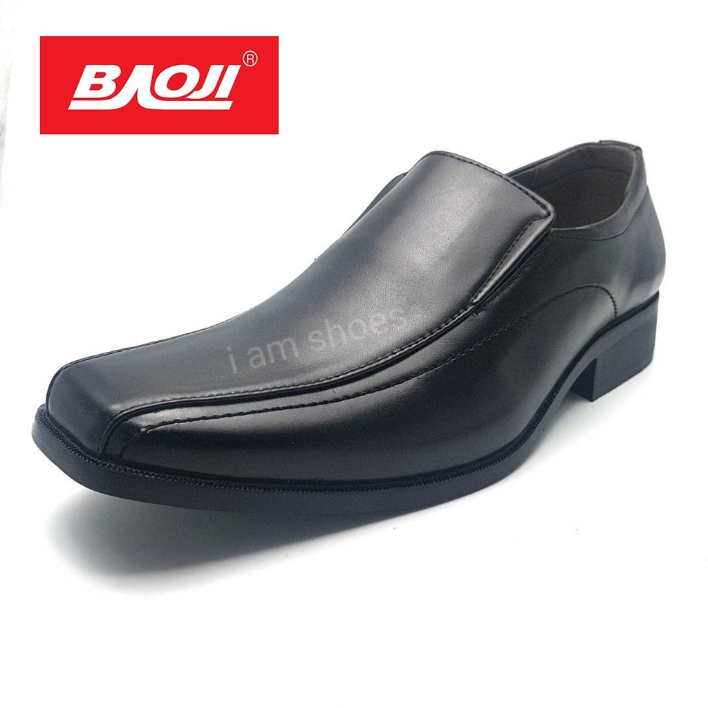 ภาพหน้าปกสินค้าBaoji รองเท้าคัชชูหนังแบบสวม 3385 สีดำ ไซส์39-46