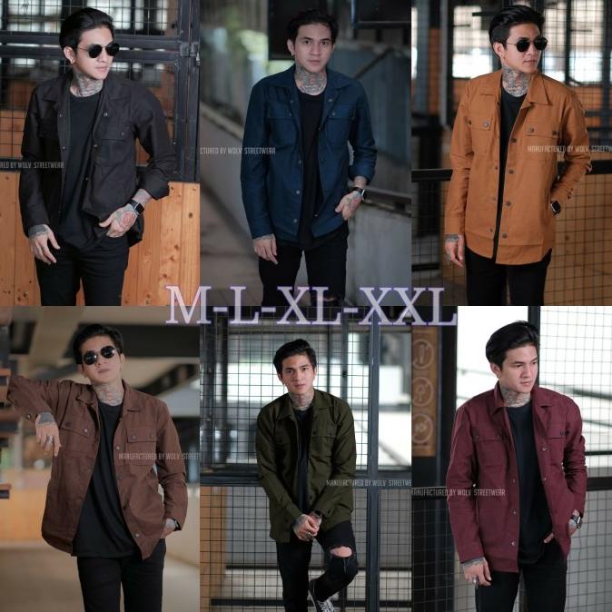 Kemeja Semi Parka Shirt/Trucker Canvas Jacket คุณภาพระดับพรีเมียม ...