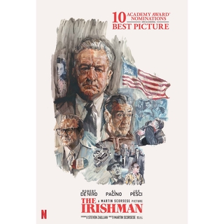 โปสเตอร์หนัง The Irishman คนใหญ่ไอริช โปสเตอร์ Poster รูปภาพ ภาพติดผนัง โปสเตอร์ภาพพิมพ์ ตกแต่งบ้าน