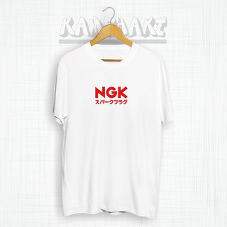 Ngk เสื้อยืดพิมพ์ลายโลโก้ญี่ปุ่นกลางแจ้งสําหรับผู้ชายผู้หญิง