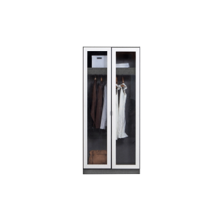 SB Design Square ตู้เสื้อผ้าบานเปิด รุ่น Paris สีขาว (90x57x200 ซม.) แบรนด์ KONCEPT FURNITURE
