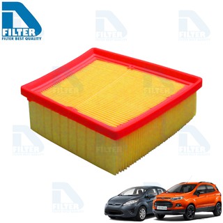 กรองอากาศ Ford ฟอร์ด Fiesta เฟียสต้า (เครื่อง 1.0,1.4,1.5),Ecosport By D Filter (ไส้กรองอากาศ) (DSKA079)