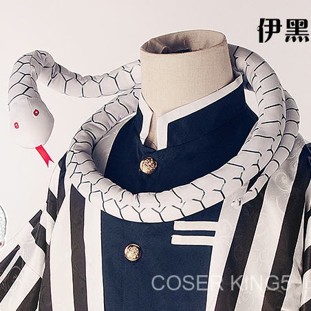 anime-demon-slayer-kimetsu-no-yaiba-iguro-obanai-cosplay-คอสเพลย์เครื่องแต่งกายสีขาวงู-props-ตุ๊กตาของเล่น-งูบังคับ-ถูกๆ