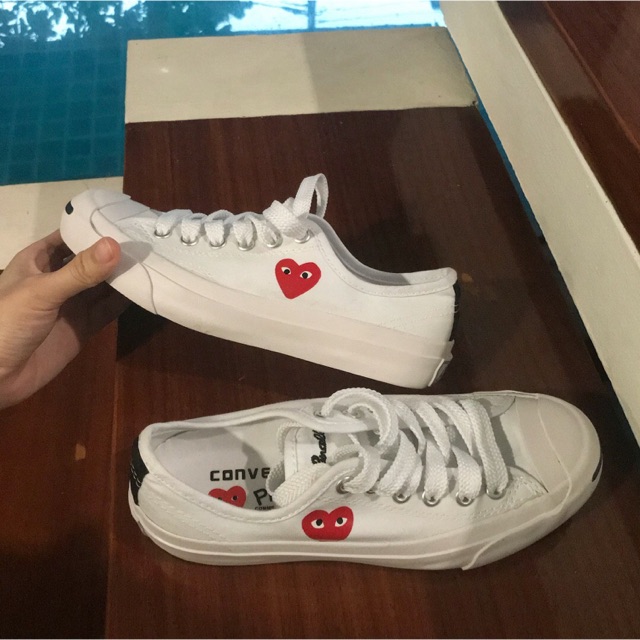 ❤Comme des Garcons PLAY x Converse Play Limited Edition Jack Purcell  Trainers size 36//22 cm. | Shopee Thailand