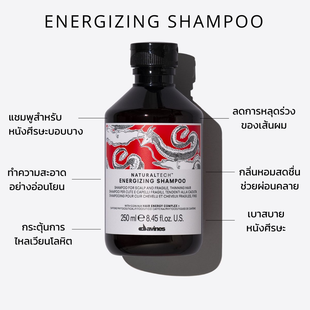 ของแท้-ดาวิเนส-อิตาลี-แชมพูลดผมร่วงมาก-davines-naturaltech-energizing-shampoo-250ml