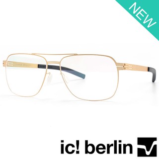 Ic Berlin แว่นตา 032 C-7 ทอง กรอบแว่นตา กรอบเต็ม ขาข้อต่อ วัสดุ สแตนเลส สตีล (สำหรับตัดเลนส์) Eyewear Top Glasses Frame