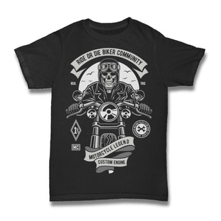 เสื้อยืดโอเวอร์ไซส์เสื้อยืด พิมพ์ลาย Ride Or Die Biker Club Tbest สําหรับผู้ชายS-3XL