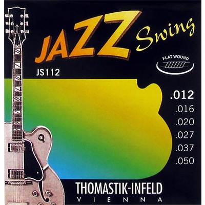 ภาพหน้าปกสินค้าสายกีตาร์ไฟฟ้า Thomastik infeld รุ่น JS112 Jazz Swing เบอร์ 12-50 Flatwound จากร้าน musicexplorer บน Shopee