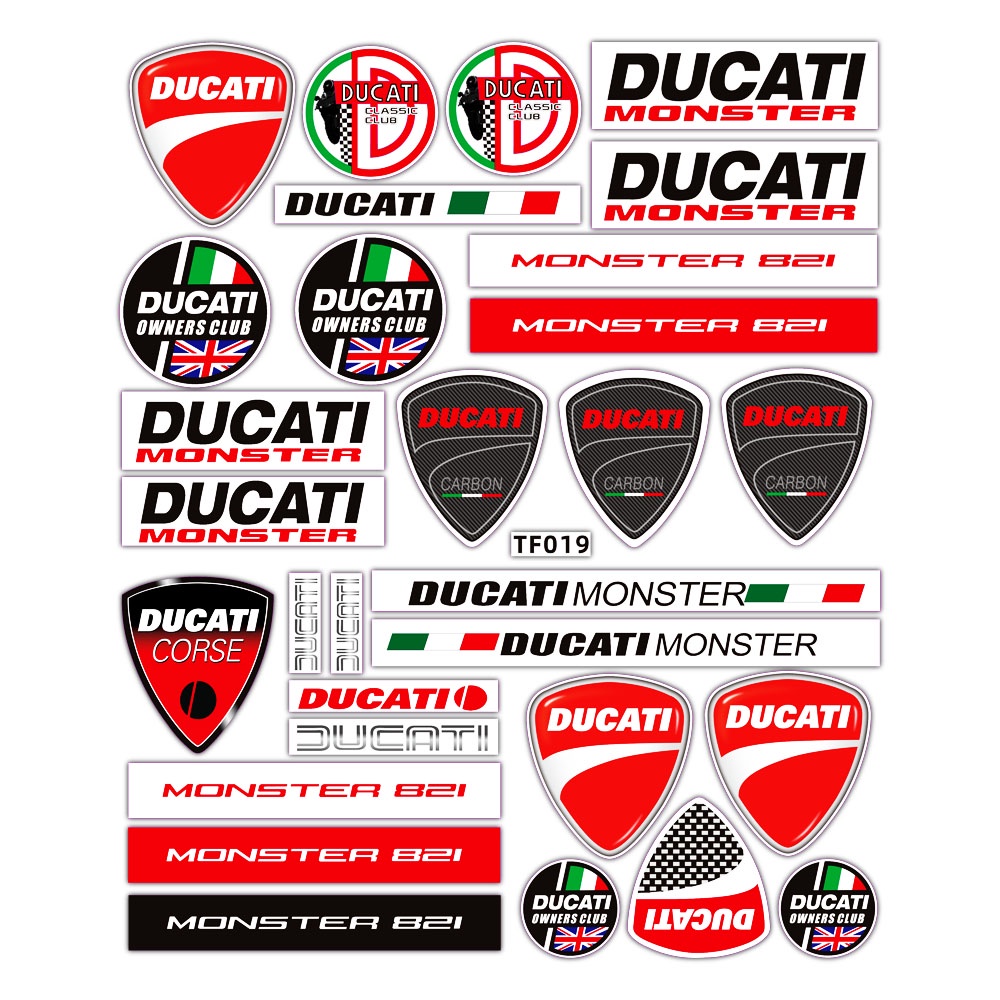 สติกเกอร์สะท้อนแสง-ducati-กันน้ํา-สําหรับติดตกแต่งถังน้ํามันรถจักรยานยนต์-ducati-monster-795-796-821-1200s