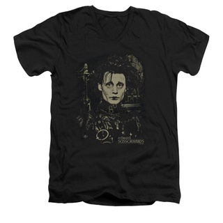 ใหม่ เสื้อยืดแขนสั้นลําลอง เข้ารูป พิมพ์ลาย Edward Scissorhands Edward สีดํา สําหรับผู้ชาย Gihcld76Lhpgnn05