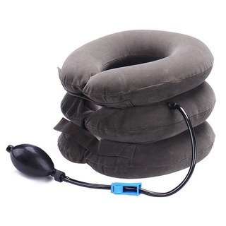 【บลูไดมอนด์】Neck Pillow Home Office Travel Pillow 3-layered Air Inflatable Vertebra Auxiliary Tools Neck Support Assista