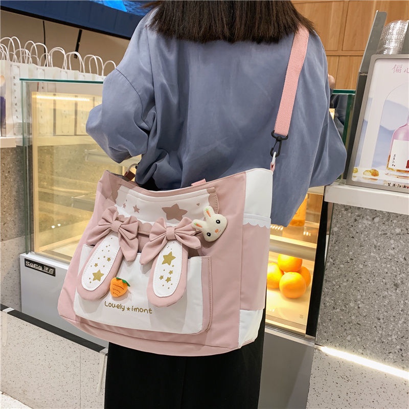 south-korea-ins-ความจุขนาดใหญ่กระเป๋าผ้าใบหญิงญี่ปุ่น-harajuku-นักเรียน-class-กระเป๋าสาวน่ารักไหล่-messenger-bag