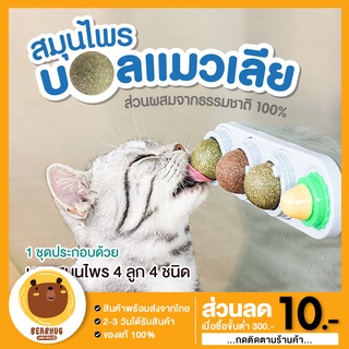 🔥 พร้อมส่ง 🔥 แคทนิปบอล Catnip Ball กัญชาแมว ขนมแมว ของเล่นแมวเลีย แปะกำแพง ball herb