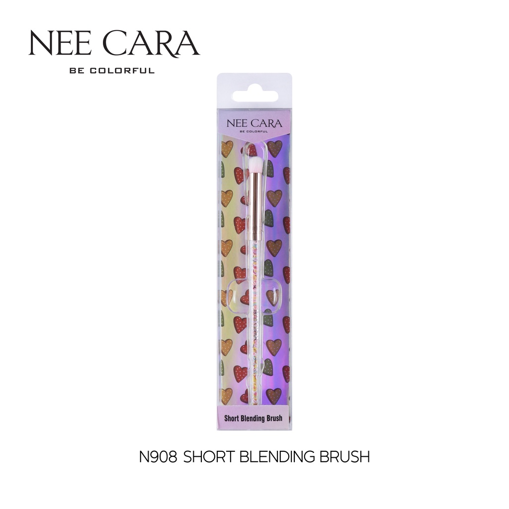 นีคาร่า-แปรงแต่งหน้า-อายแชโดว์แบนดิ้งแบบหัวกลม-n908-ของแท้100-nee-cara-short-blending-brush