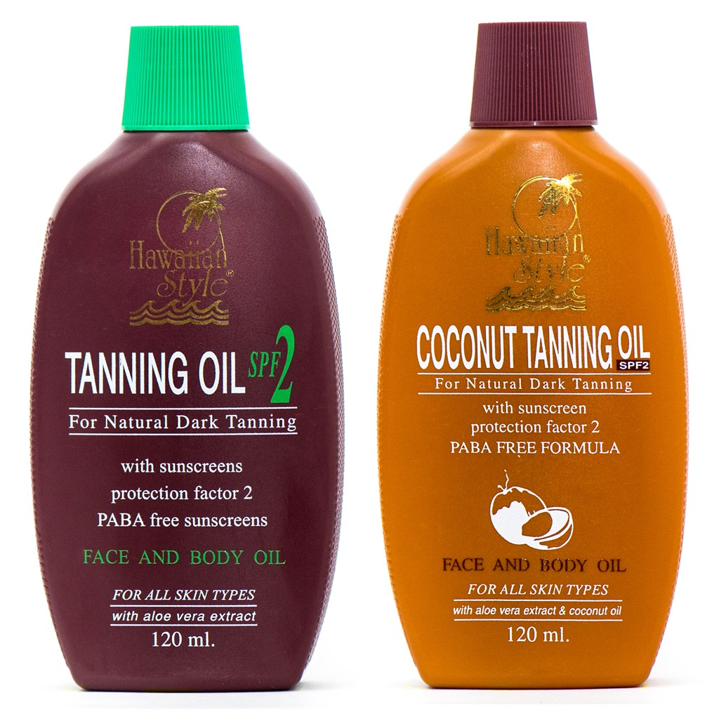 Hawaiian Style Tanning Oil SPF2 & Coconut Tanning Oil SPF2 น้ำมันทาผิว ...
