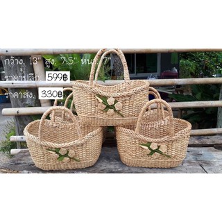 🌿ตะกร้า🌿ตะกร้าไปวัด🌿ตะกร้าผักกตบชวา🌿Woven Basket🌿ตะกร้าสาน🌿กระเป๋าผักตบชวา🌿กระเช้า🌿ตะกร้าใส่นม🌿ของขวัญ🌿ของฝาก