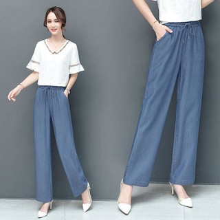 สินค้า กางเกงขายาวผู้หญิงเอวยางยืดแฟชั่นสไตล์เกาหลี(K-025)