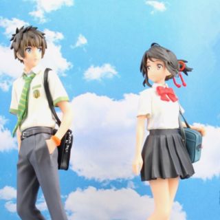 ฟิกเกอร์ 2pcs/lot pvc Japanese anime figure kimino na wa Miyamizu Mitsuha your name Tachibana Taki  action figure model