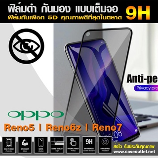 ฟิล์มกันมอง Oppo Reno5 | Reno6z reno 6z | Reno 7 7z ฟิล์มกันเสือก เต็มจอ ฟิล์มดำกันมอง ฟิล์มกระจกดำ ฟิล์มกระจกกันเสือก