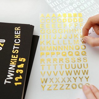 ภาพหน้าปกสินค้าสติกเกอร์ ตัวอักษร & ตัวเลข ⭐️ Alphabet A-Z & Numbers 0-9 Font Letter DIY Sticker Stickers สติ๊กเกอร์ ไดคัท mimisplan ที่เกี่ยวข้อง
