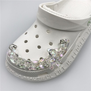 CROCS Jibbitz จี้อะคริลิคใส รูปหมี จิบิต น่ารัก เครื่องประดับ สําหรับตกแต่งรองเท้าผู้หญิง