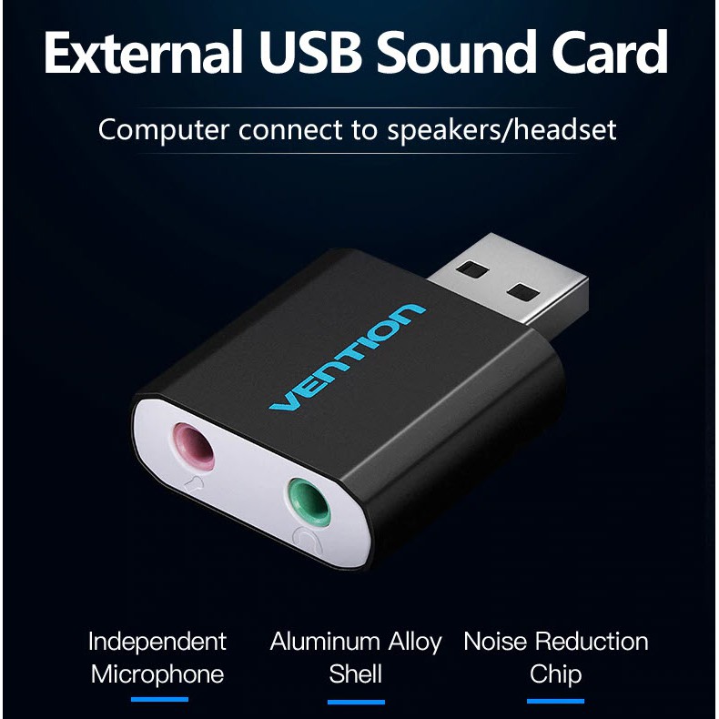 Vention (VABS) External USB Sound Card USB To 3.5mm headphone Adapter