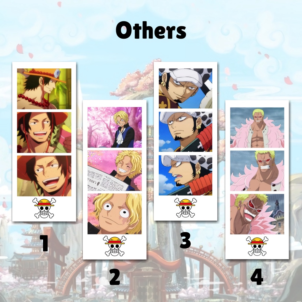 photostrip-ฟิกเกอร์อะนิเมะ-one-piece-photobox-one-piece-luffy-zoro-sanji-wanokuni