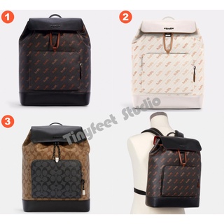 Coach C4135 Turner Backpack with Horse And Carriage Dot Print Women กระเป๋าเป้