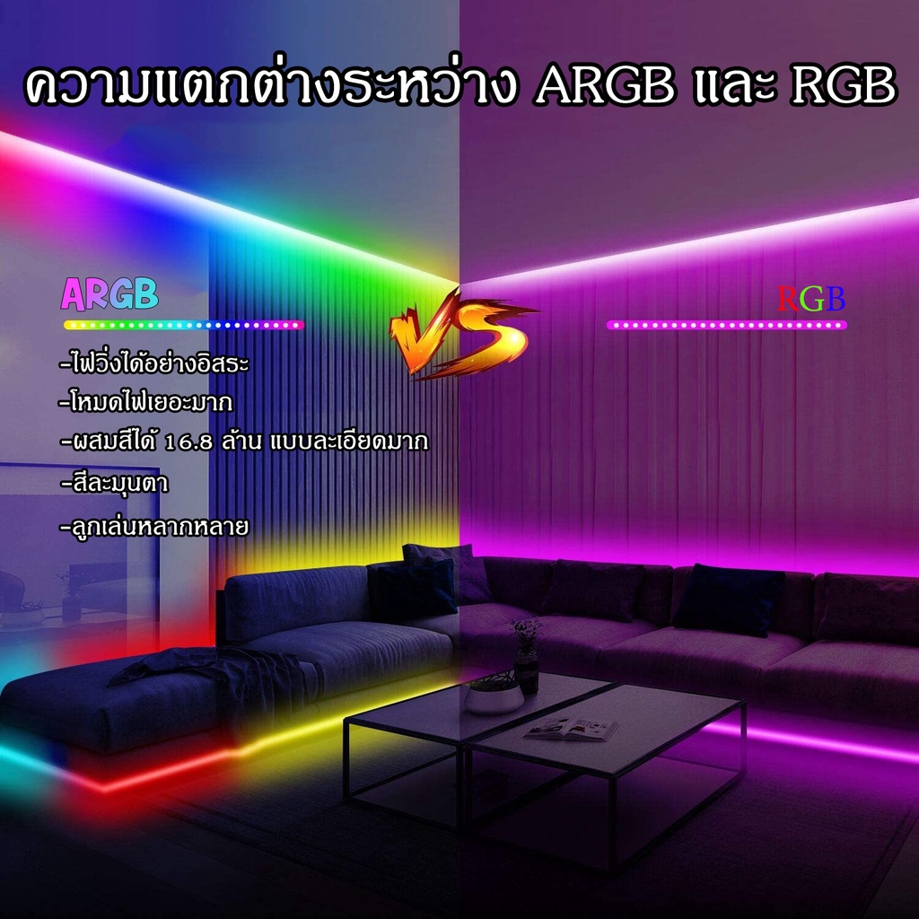 argb-led-neon-flex-12v-ไฟเส้นเปลี่ยนกระพริบตามเสียงเพลงได้-ประดับตกแต่งบ้าน-ตกแต่งได้ทั้งภายนอกและภายใน-ควบคุมผ่านรีโมท