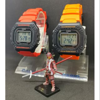 นาฬิกา​ข้อมือดิจิตอล​ Casio นาฬิกา​ นาฬิกา​ผู้ชาย​ W-218H สายยางสีแดง สายยางสีส้ม